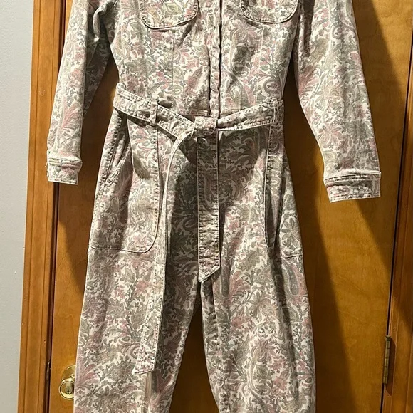 Anthropologie Paisley Denim Jumpsuit - Picture 3 of 5